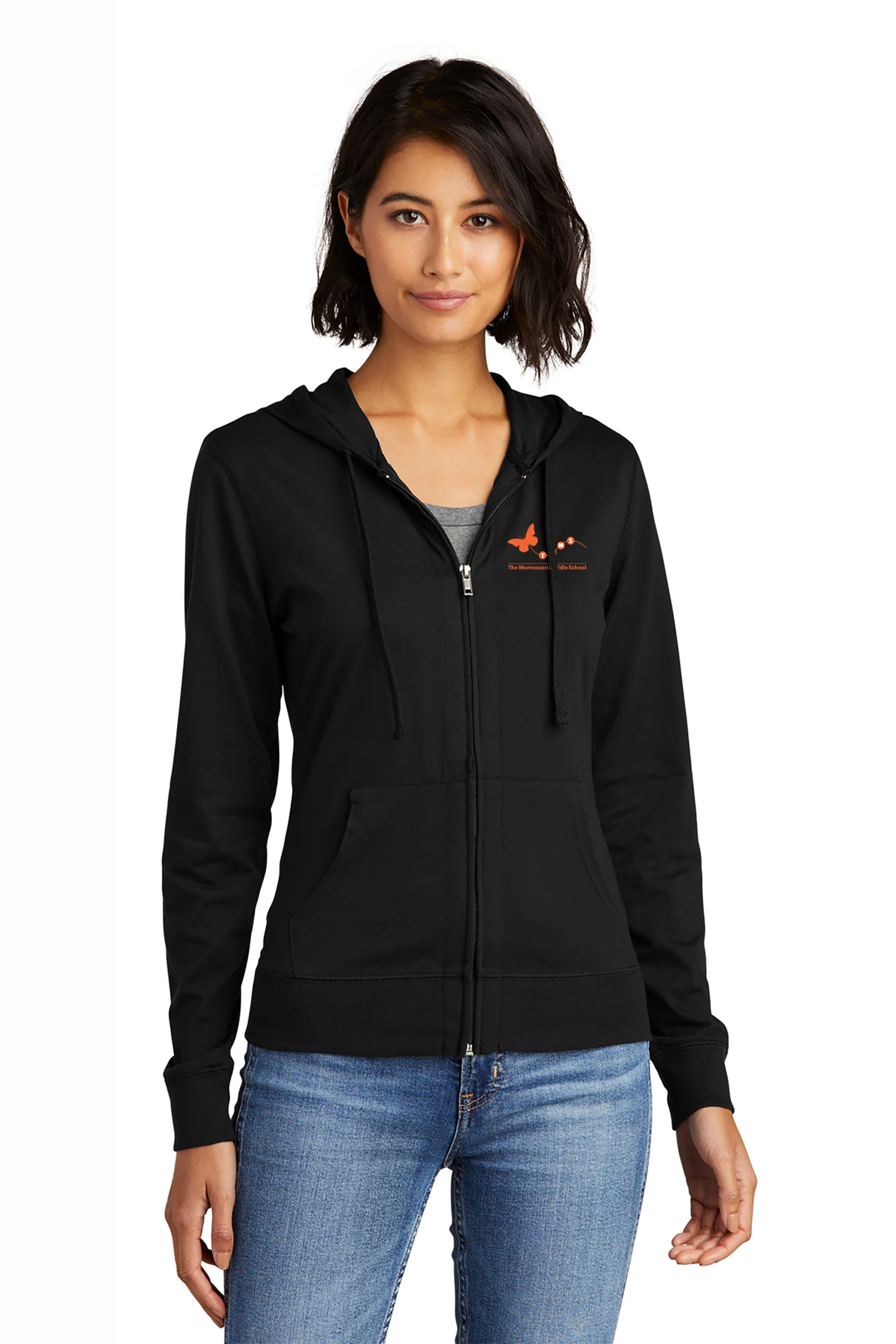 District Women's Fitted Jersey Full-Zip Hoodie DT2100 - TEST PRODUCT