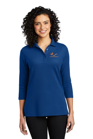 Port Authority Ladies Silk Touch 3/4-Sleeve Polo L562
